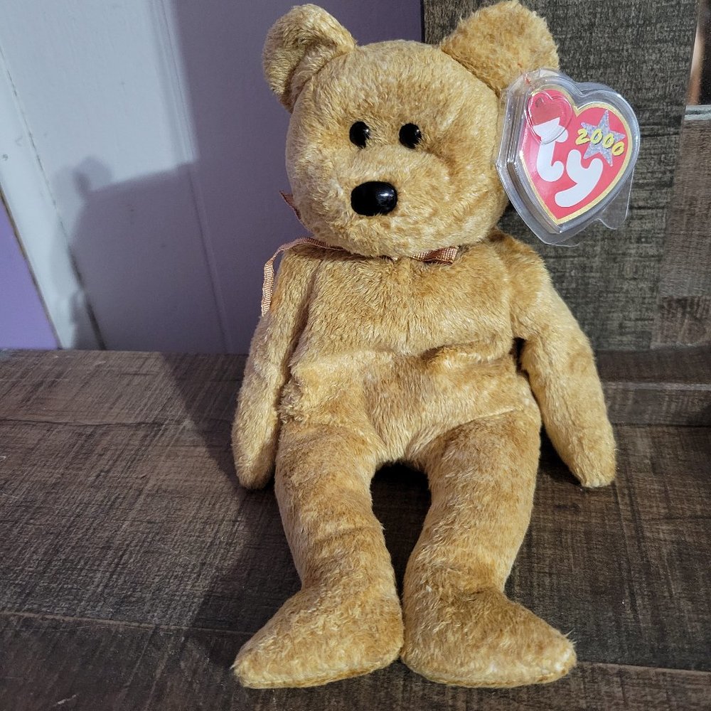 Cashew Bear TY Doll RARE, RETIRED, and LIMITED EDITION Beanie Baby